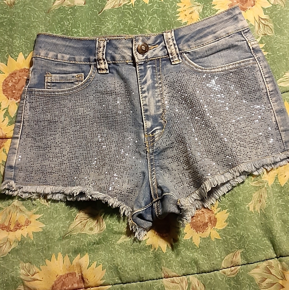 Denim sparkling shorts size small